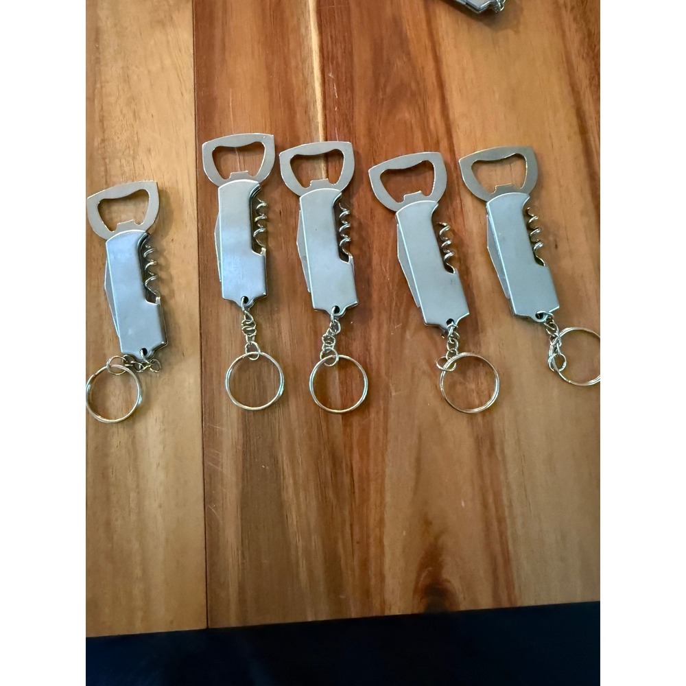5 Pcs Foldable 3-in-1 Utility Key Chain Knife Bottle Opener for‎ Bottles & Wine